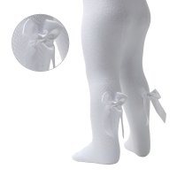 T170-W: White Tights with Bow (2-5 Years)